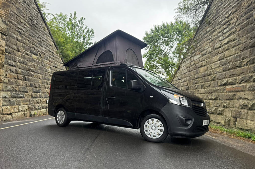 Black campervan conversion